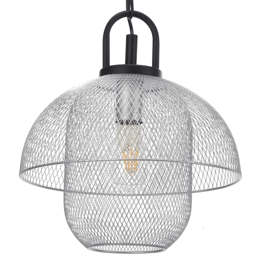 ONLI - Luster na lancu ZAIR 1xE27/22W/230V crno/srebrno