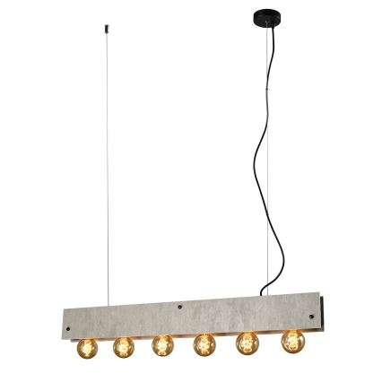 ONLI - Luster na sajli ARGO 6xE27/22W/230V sivo