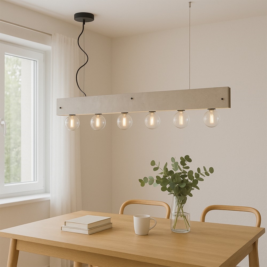 ONLI - Luster na sajli ARGO 6xE27/22W/230V sivo