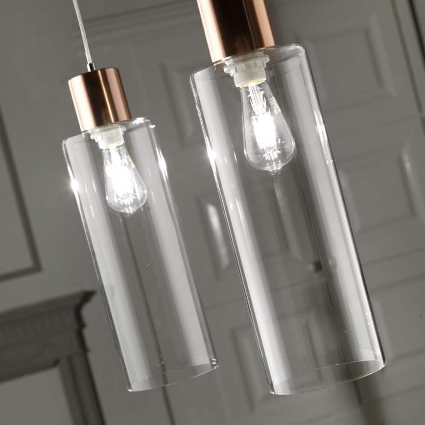 ONLI - Luster na sajli DODO 1xE27/22W/230V bakrena