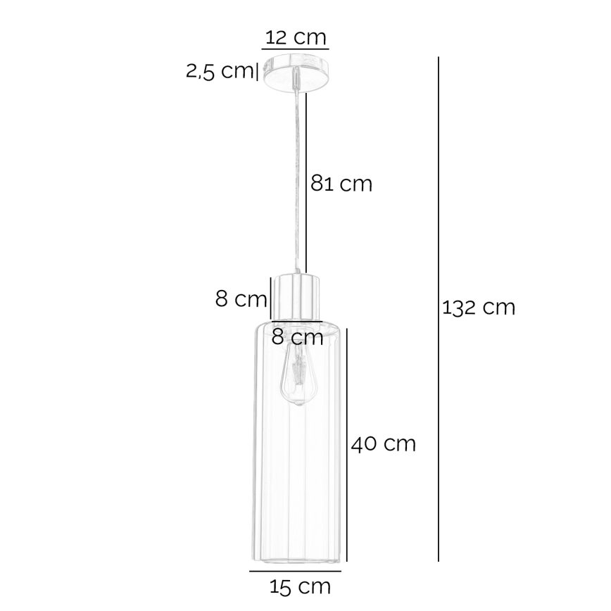 ONLI - Luster na sajli DODO 1xE27/22W/230V sjajni krom