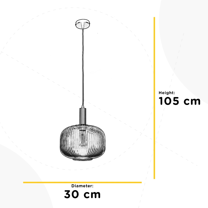 ONLI - Luster na sajli DOROTY 1xE27/22W/230V pr. 30 cm