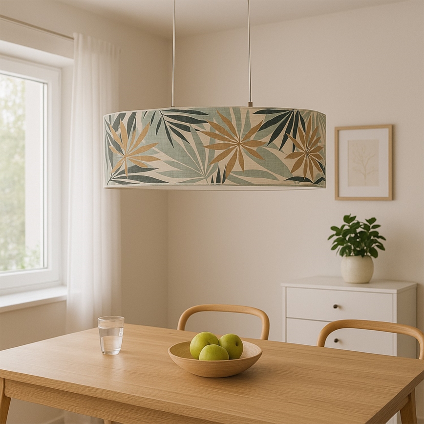 ONLI - Luster na sajli FLORA 2xE27/22W/230V zelena/zlatna