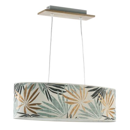 ONLI - Luster na sajli FLORA 2xE27/22W/230V zelena/zlatna