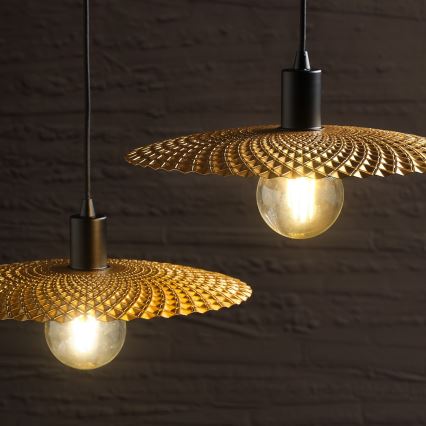 ONLI - Luster na sajli GOLDEN 1xE27/22W/230V zlatna/crno