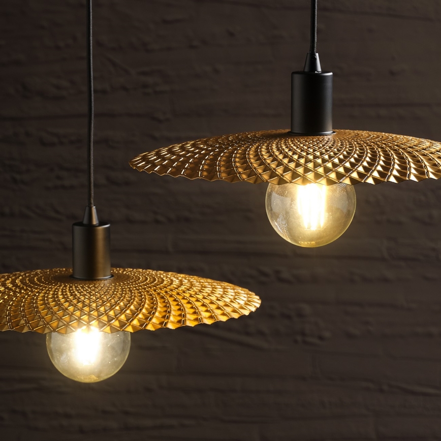 ONLI - Luster na sajli GOLDEN 1xE27/22W/230V zlatna/crno