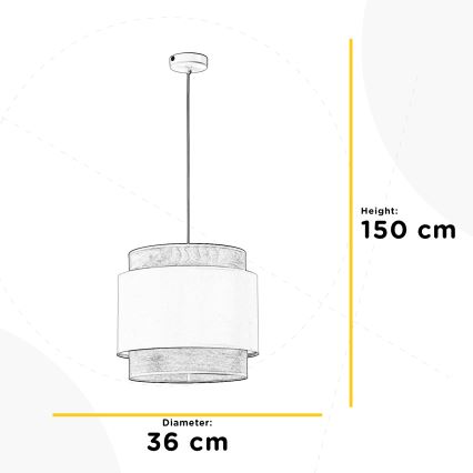 ONLI - Luster na sajli LICIA 1xE27/22W/230V