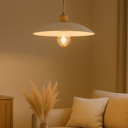 ONLI - Luster na sajli OHANA 1xE27/22W/230V hrast