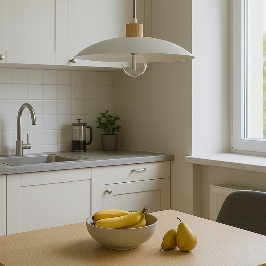 ONLI - Luster na sajli OHANA 1xE27/22W/230V hrast