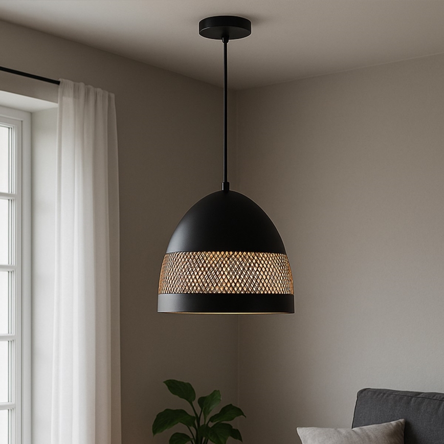 ONLI - Luster na sajli POLLY 1xE27/22W/230V crno