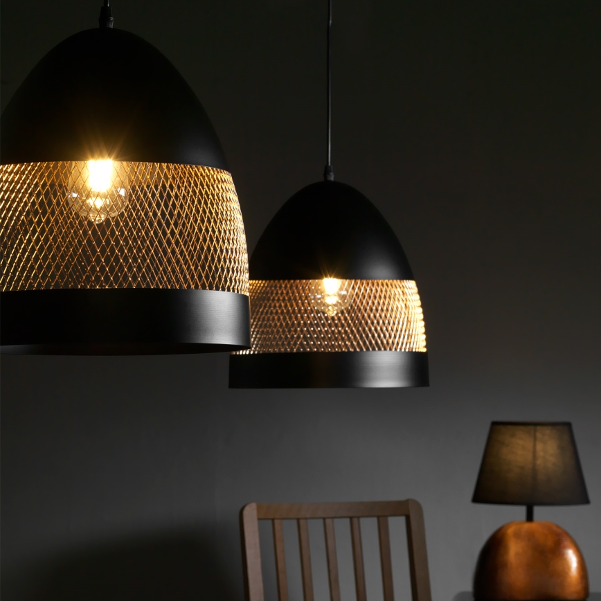 ONLI - Luster na sajli POLLY 1xE27/22W/230V crno