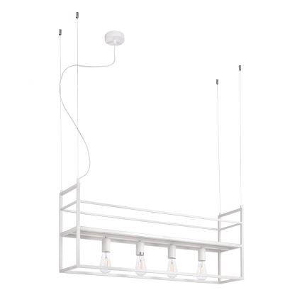 ONLI - Luster na sajli sa policom JEFFER 4xE27/22W/230V bela