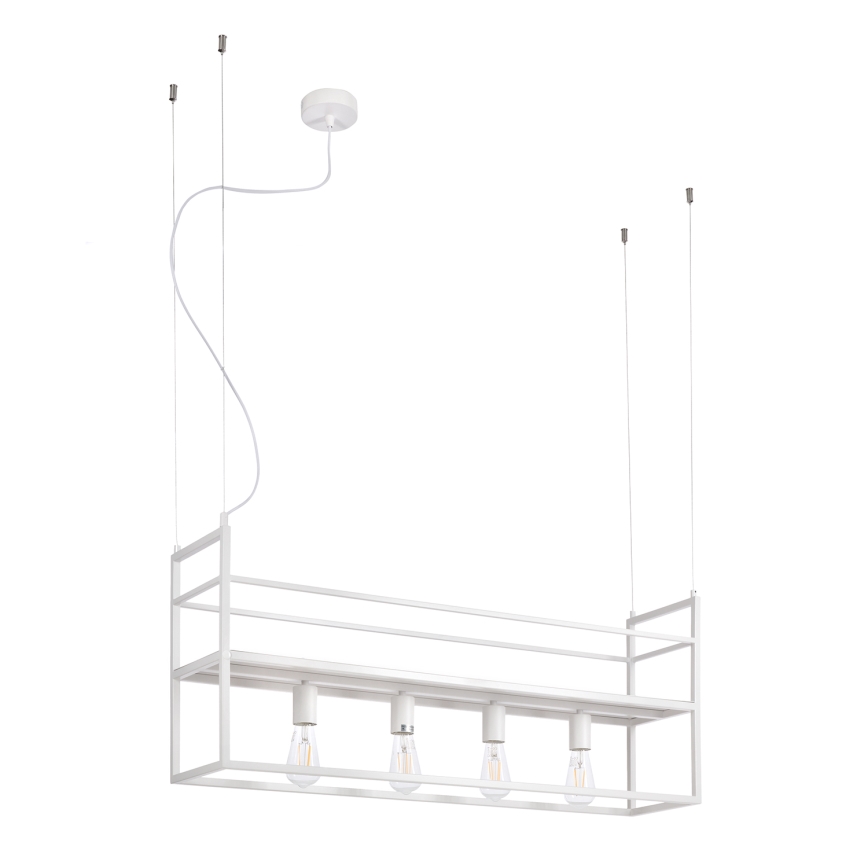 ONLI - Luster na sajli sa policom JEFFER 4xE27/22W/230V bela