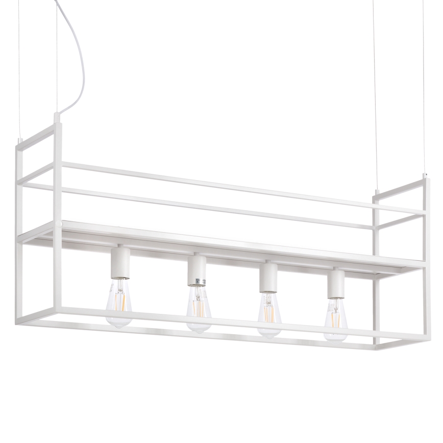 ONLI - Luster na sajli sa policom JEFFER 4xE27/22W/230V bela