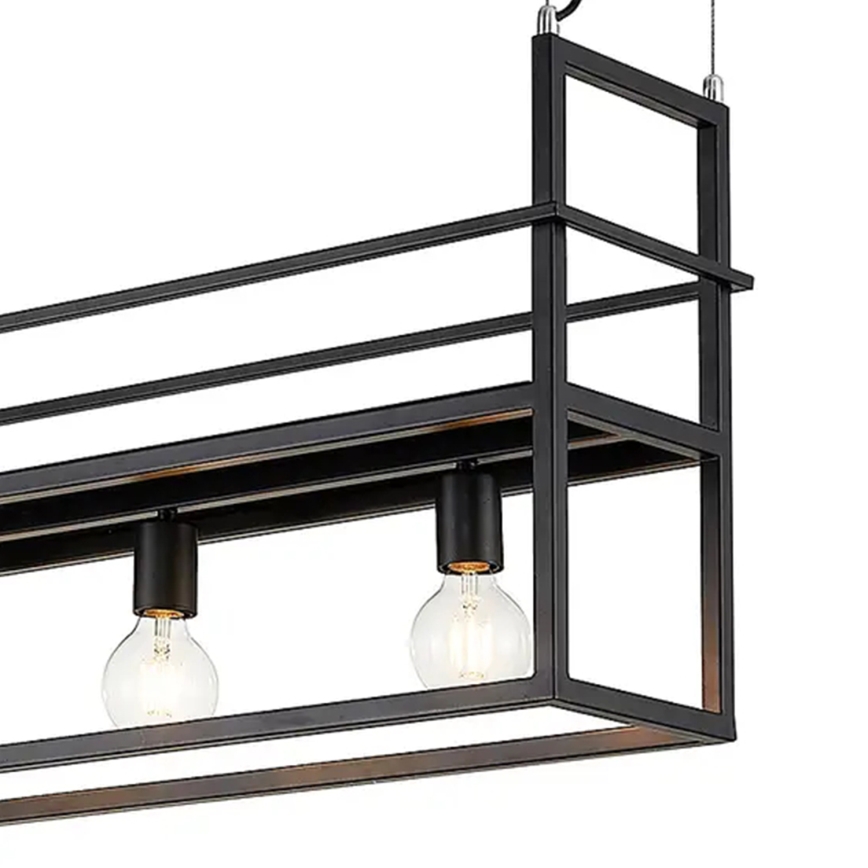 ONLI - Luster na sajli sa policom JEFFER 4xE27/22W/230V crno