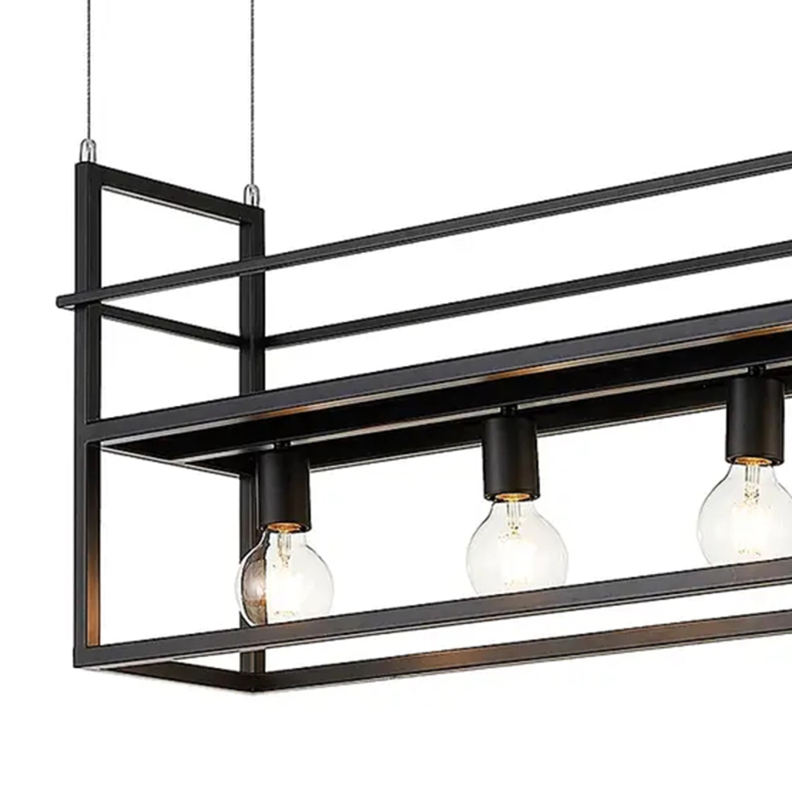 ONLI - Luster na sajli sa policom JEFFER 4xE27/22W/230V crno