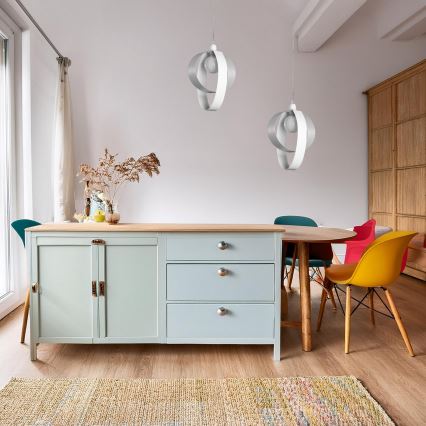 ONLI - Luster na sajli SERENA 1xE27/22W/230V bela