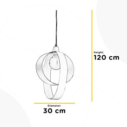 ONLI - Luster na sajli SERENA 1xE27/22W/230V bela