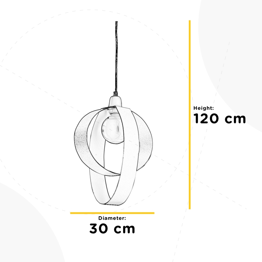 ONLI - Luster na sajli SERENA 1xE27/22W/230V bela