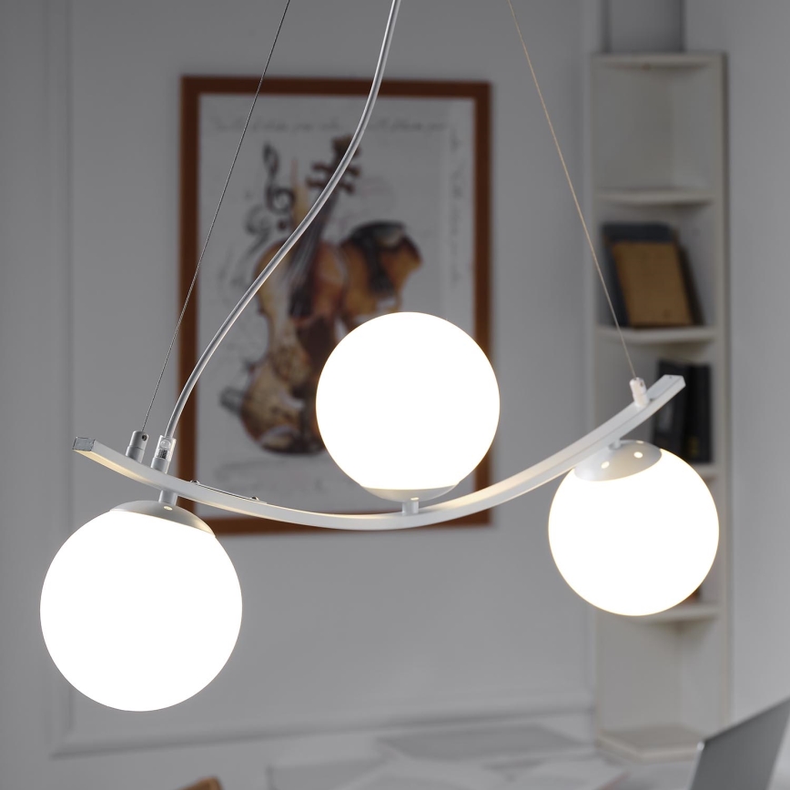 ONLI - Luster na sajli TRIO 3xE14/6W/230V bela