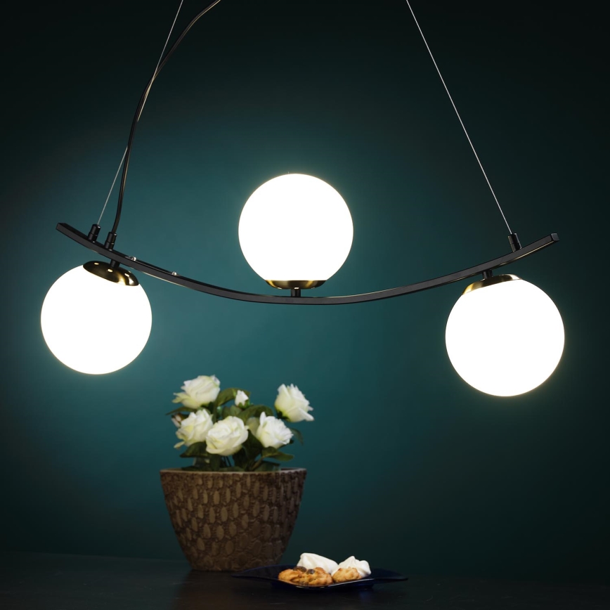 ONLI - Luster na sajli TRIO 3xE14/6W/230V crno