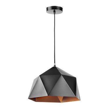 ONLI - Luster na sajli YONG 1xE27/22W/230V crno pr. 38 cm
