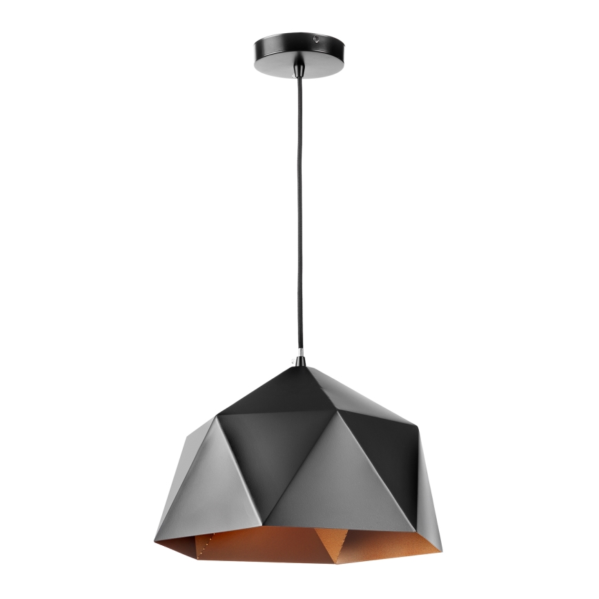 ONLI - Luster na sajli YONG 1xE27/22W/230V crno pr. 38 cm