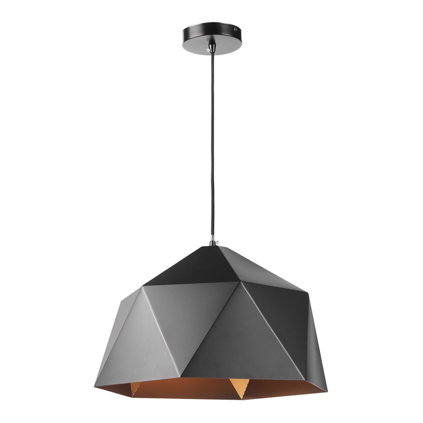 ONLI - Luster na sajli YONG 1xE27/22W/230V crno pr. 46 cm