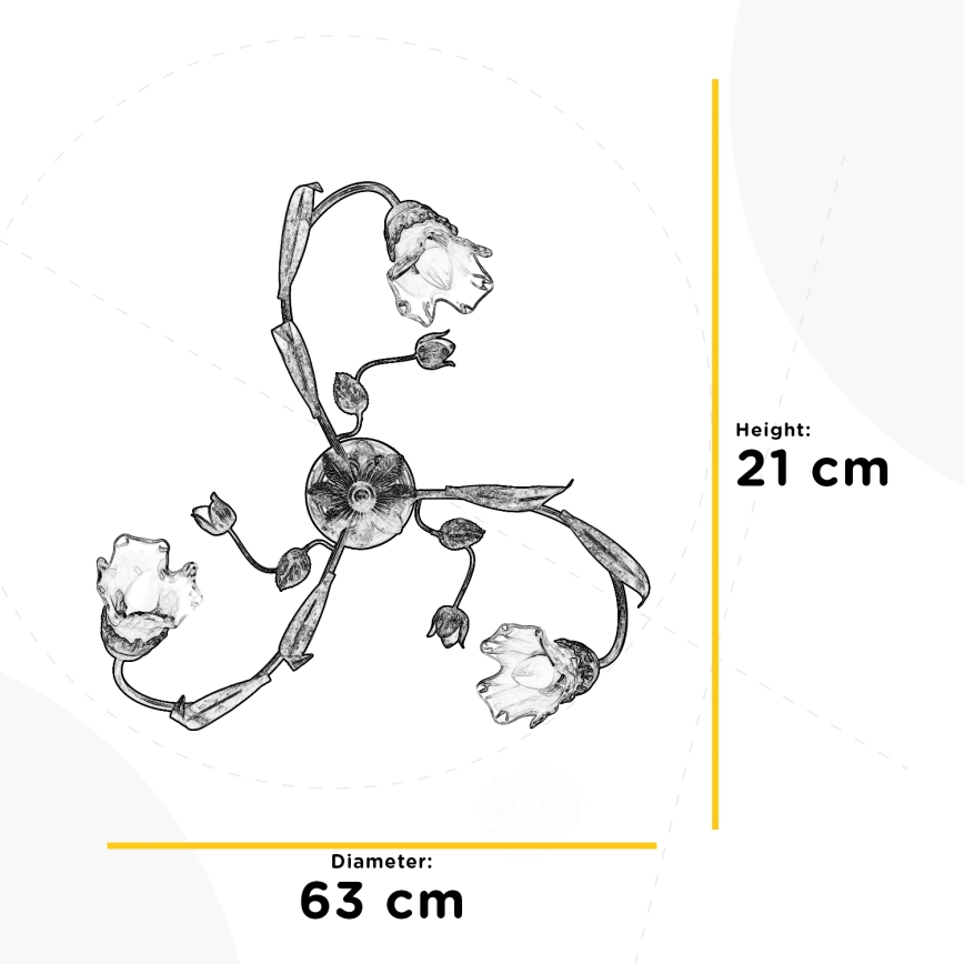 ONLI - Plafonjera ARIANNA 3xE14/6W/230V