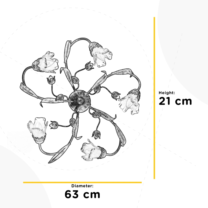 ONLI - Plafonjera ARIANNA 5xE14/6W/230V