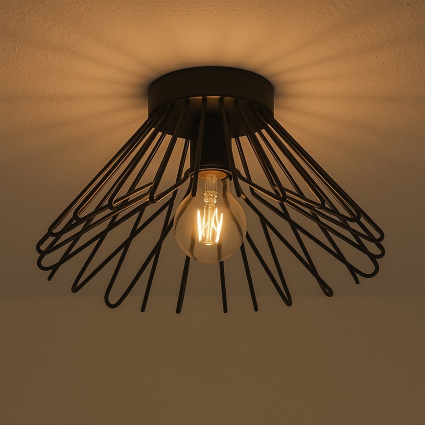 ONLI - Plafonjera DUCCIO 1xE27/22W/230V pr. 30 cm crno
