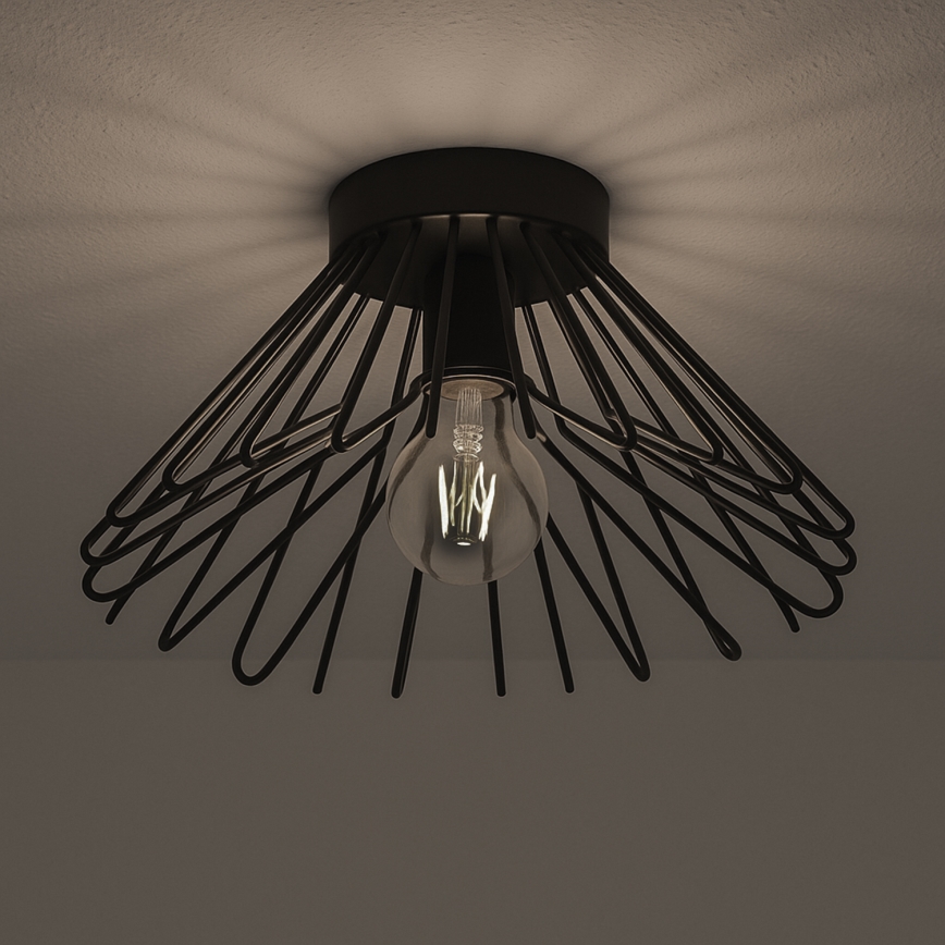ONLI - Plafonjera DUCCIO 1xE27/22W/230V pr. 30 cm crno