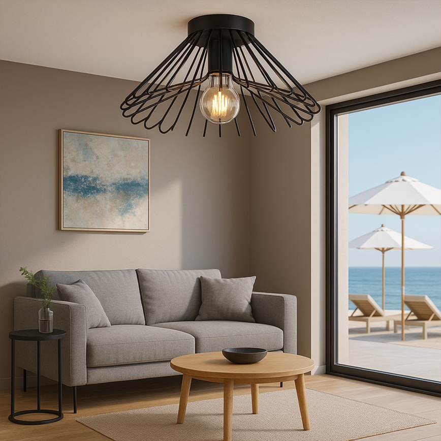 ONLI - Plafonjera DUCCIO 1xE27/22W/230V pr. 40 cm crno