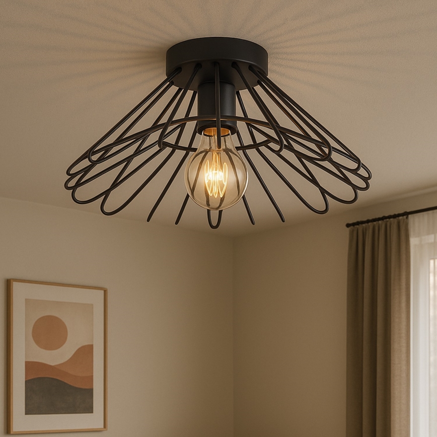 ONLI - Plafonjera DUCCIO 1xE27/22W/230V pr. 60 cm crno