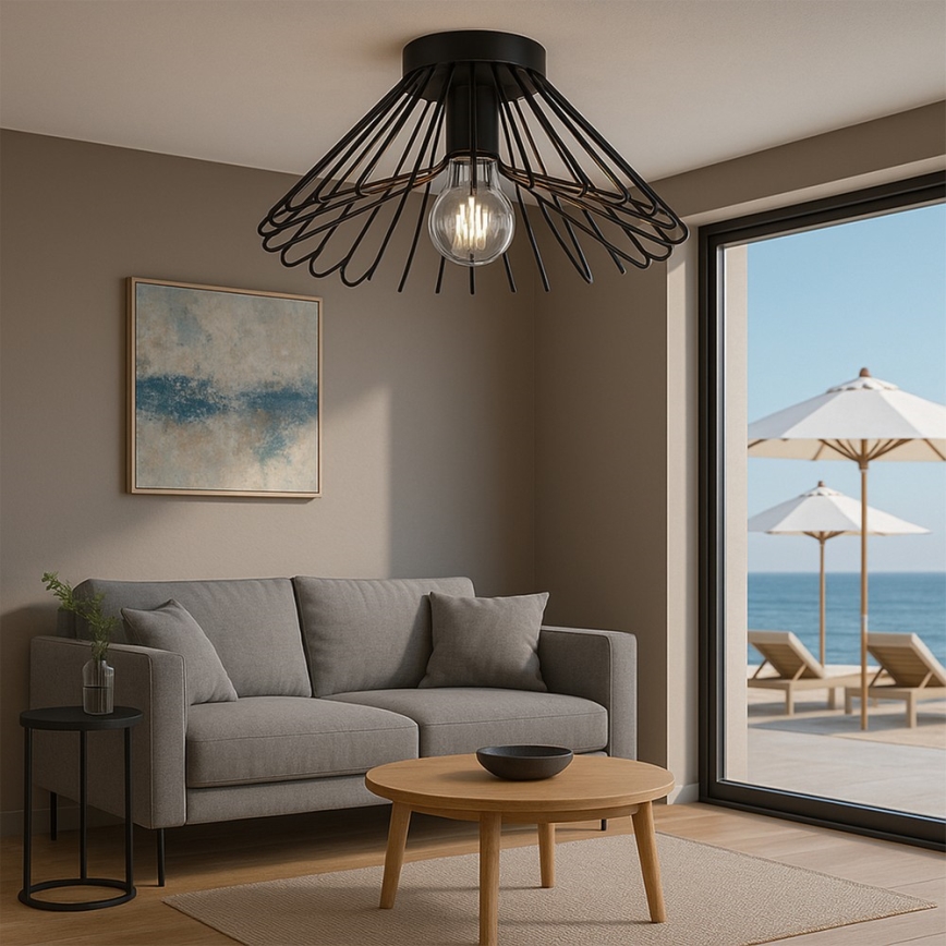 ONLI - Plafonjera DUCCIO 1xE27/22W/230V pr. 60 cm crno