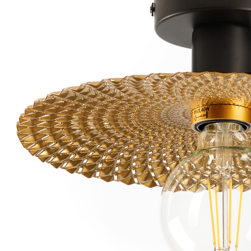 ONLI - Plafonjera GOLDEN 1xE27/22W/230V pr. 28 cm zlatna/crno