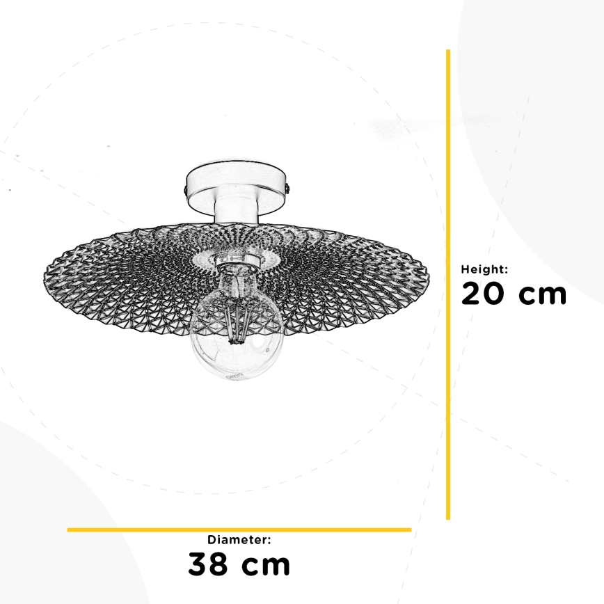 ONLI - Plafonjera GOLDEN 1xE27/22W/230V pr. 38 cm zlatna/crno