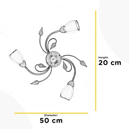 ONLI - Plafonjera LILIANA 3xE14/6W/230V