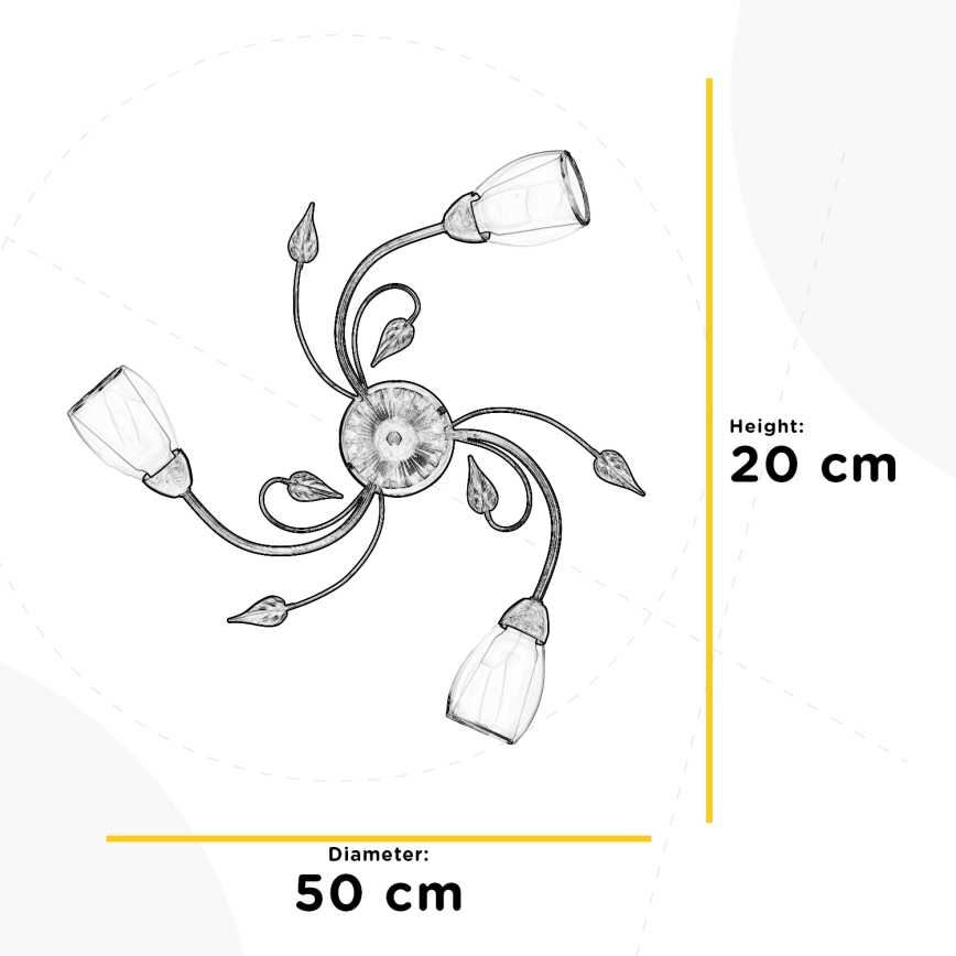 ONLI - Plafonjera LILIANA 3xE14/6W/230V