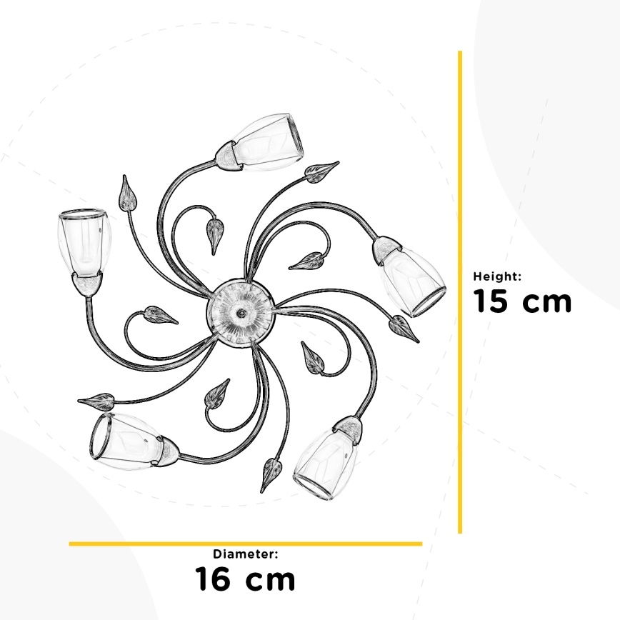 ONLI - Plafonjera LILIANA 5xE14/6W/230V