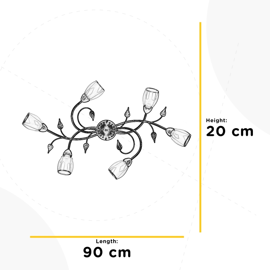 ONLI - Plafonjera LILIANA 6xE14/6W/230V
