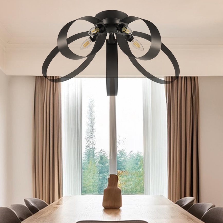 ONLI - Plafonjera SERENA 5xE14/6W/230V crno