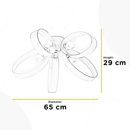 ONLI - Plafonjera SERENA 5xE14/6W/230V crno