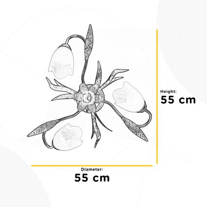 ONLI - Plafonjera SONIA 3xE14/6W/230V