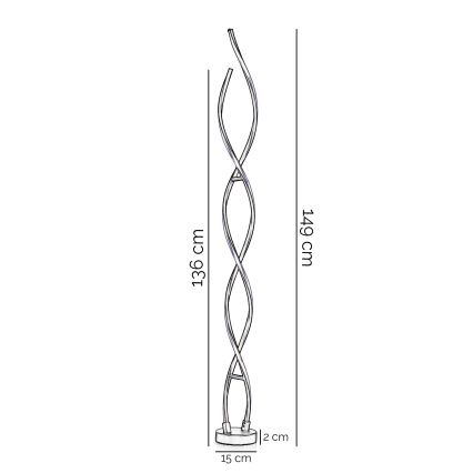 ONLI - Podna LED lampa DNA LED/24W/230V 4000K srebrno