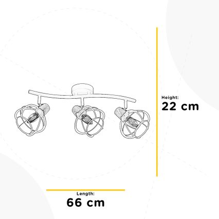 ONLI - Reflektorska lampa GINGER 3xE14/6W/230V