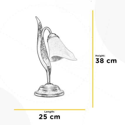 ONLI - Stona lampa ALGA 1xE14/6W/230V 38 cm bronzana