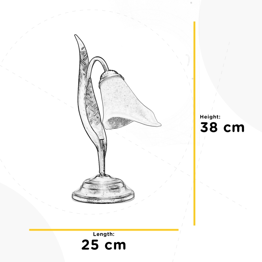 ONLI - Stona lampa ALGA 1xE14/6W/230V 38 cm bronzana