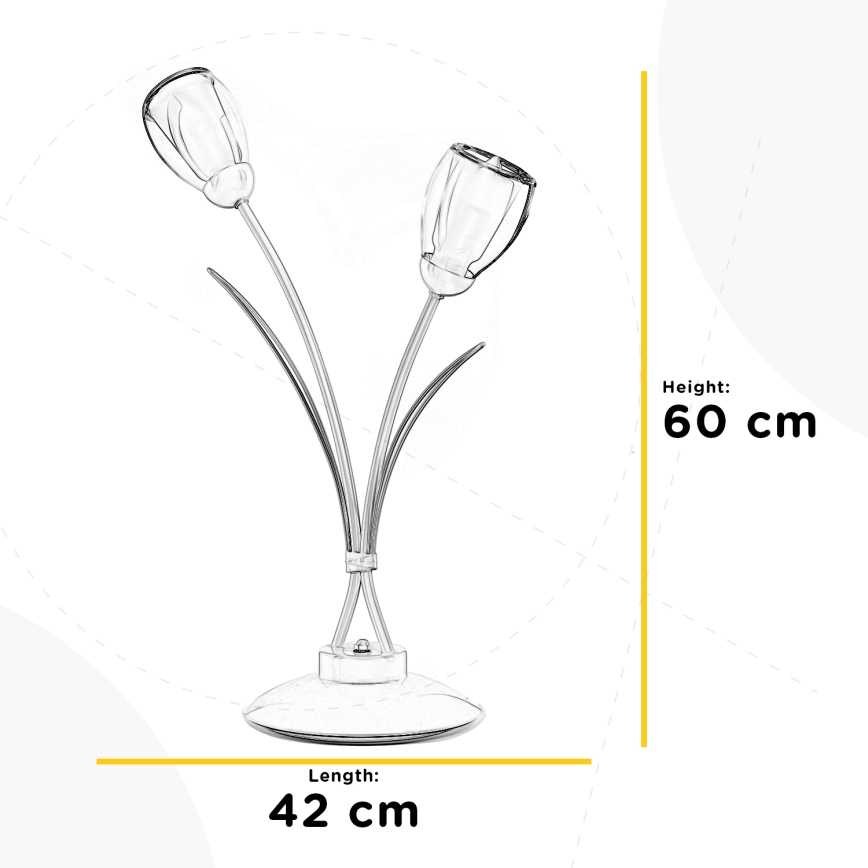 ONLI - Stona lampa ANTEA 2xE14/6W/230V 60 cm