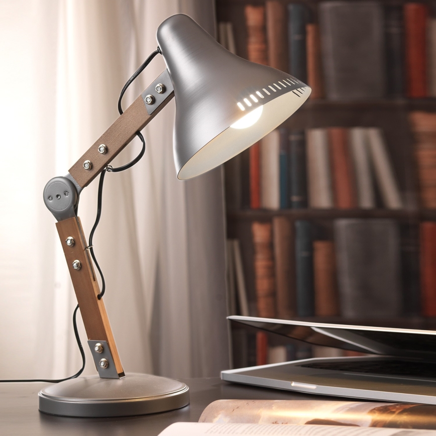 ONLI - Stona lampa ARCHITETTO 1xE27/22W/230V 62 cm sivo/braon